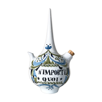 Ceramic alcohol bottle design roger capron 1960