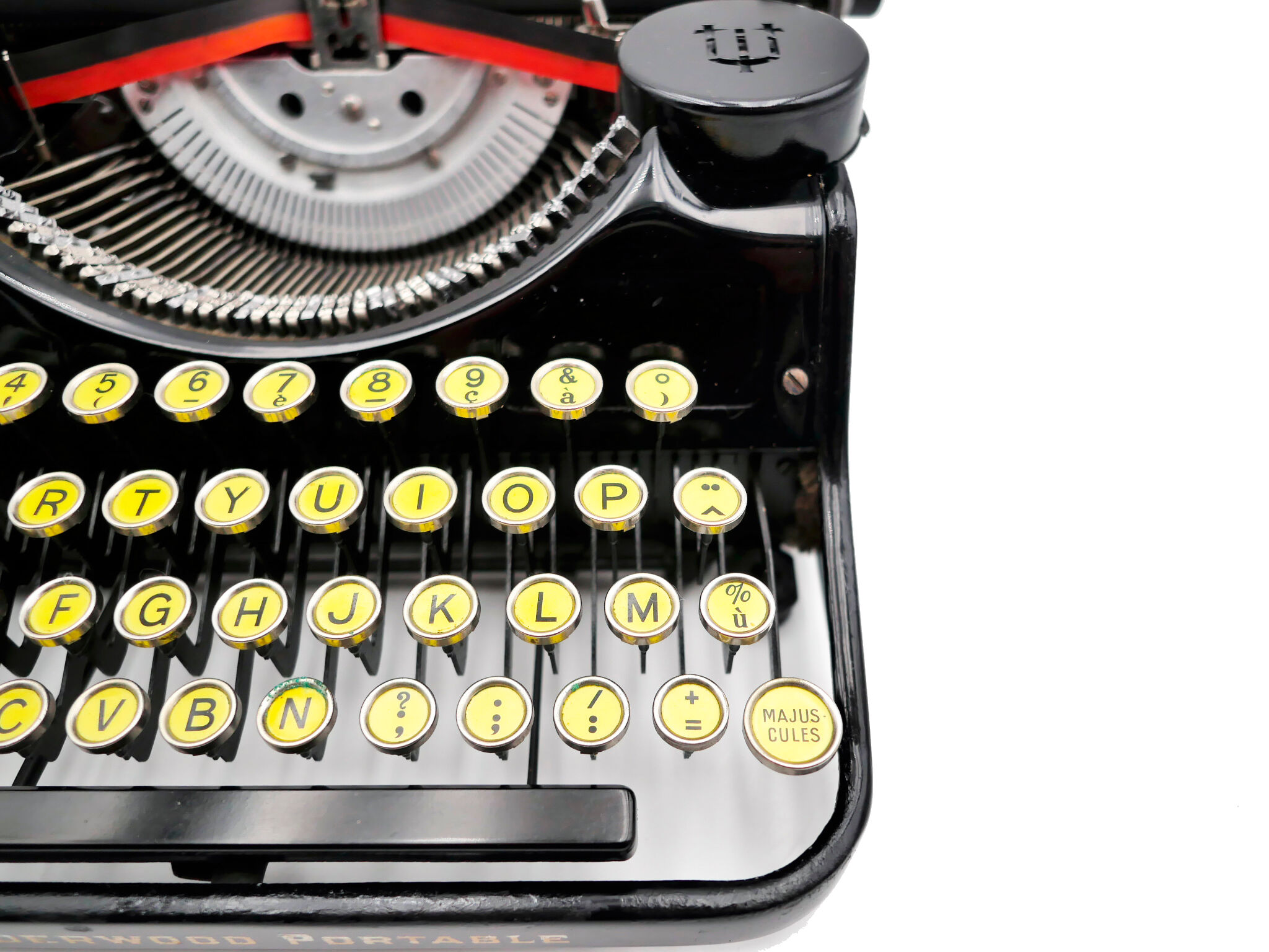 Underwood Portable 4 Bank Typewriter Revised New Black Ribbon 1930