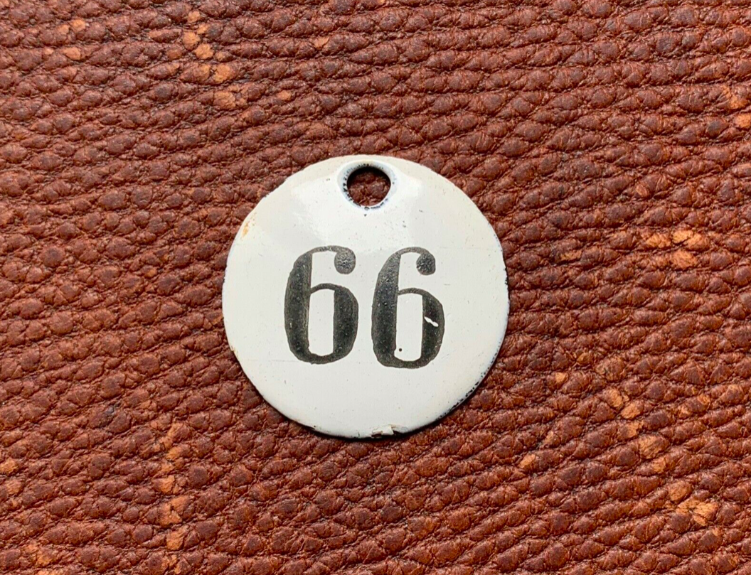 Vintage Enamel Train Seat Numbers from Europe Lucky Number House Number Room