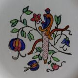 Cake dish by Longwy Vieux Rouen in the early 19th century