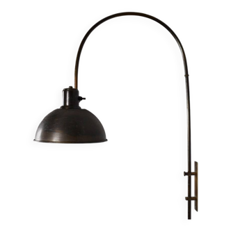 Applique murale en laiton vintage. Entièrement réglable