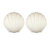 Pair of Shell-Shaped Opaline Glass Wall Lights/Sconces from Limburg, Germany, 1970s