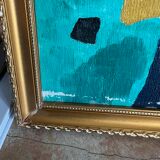 Painting painting with gilded frame, handmade, unique piece