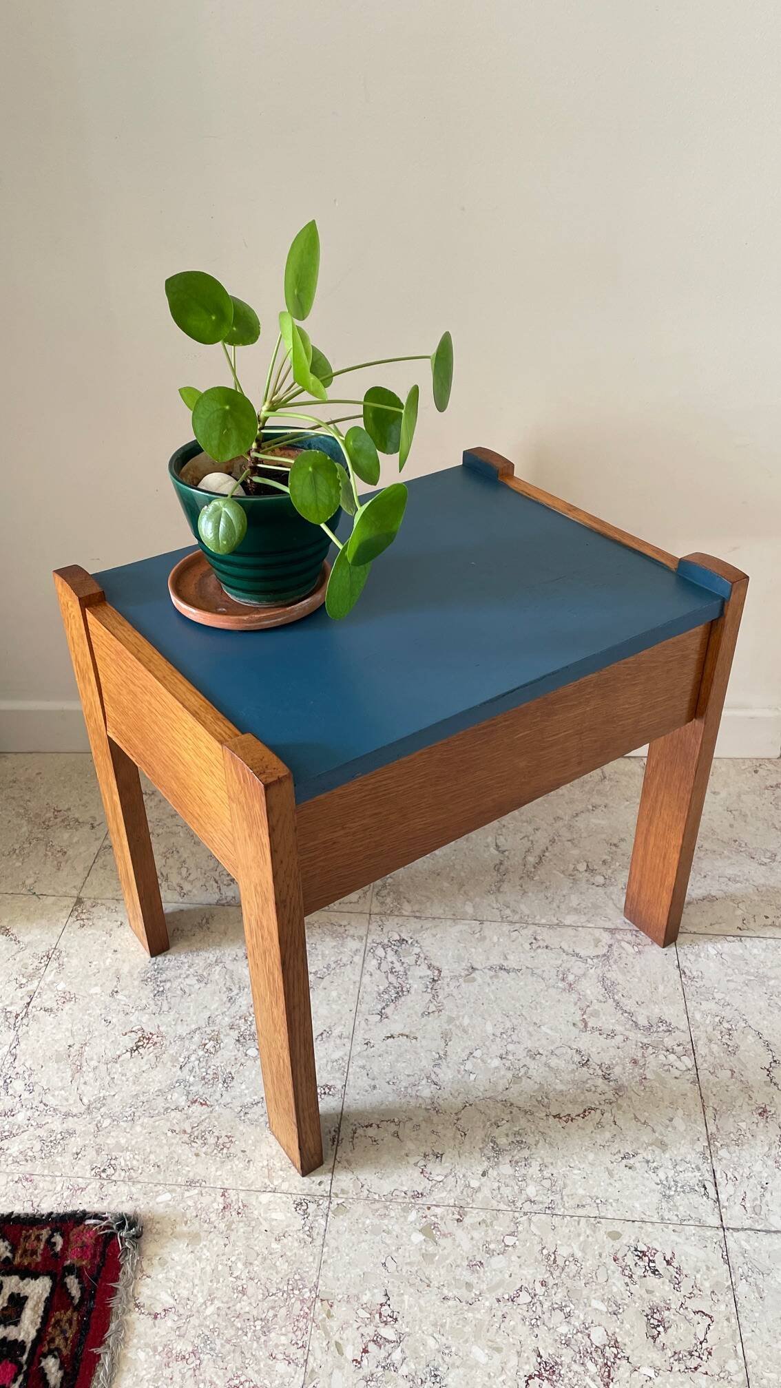 Vintage Scandinavian Cube Bedside Table