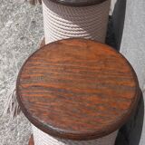 Pair of "bobbin" stools or end tables