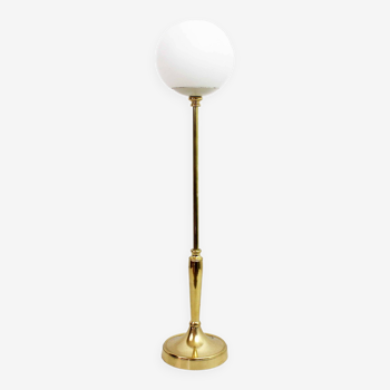 Brass lamp and glass ball