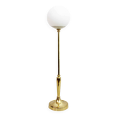 Lampe en laiton et boule en verre