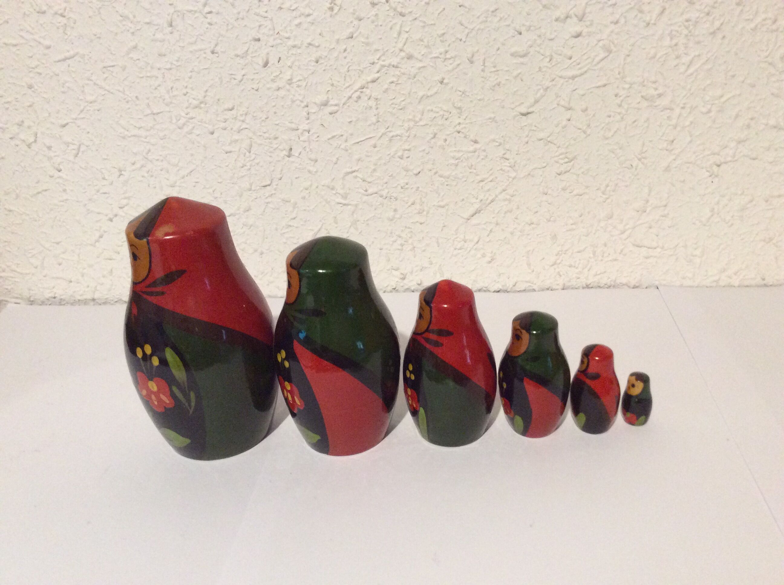 Vintage ancient Russian Matriochka dolls