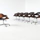 Eugen Schmidt set of six dining or conference chairs in teak Germany 1965
