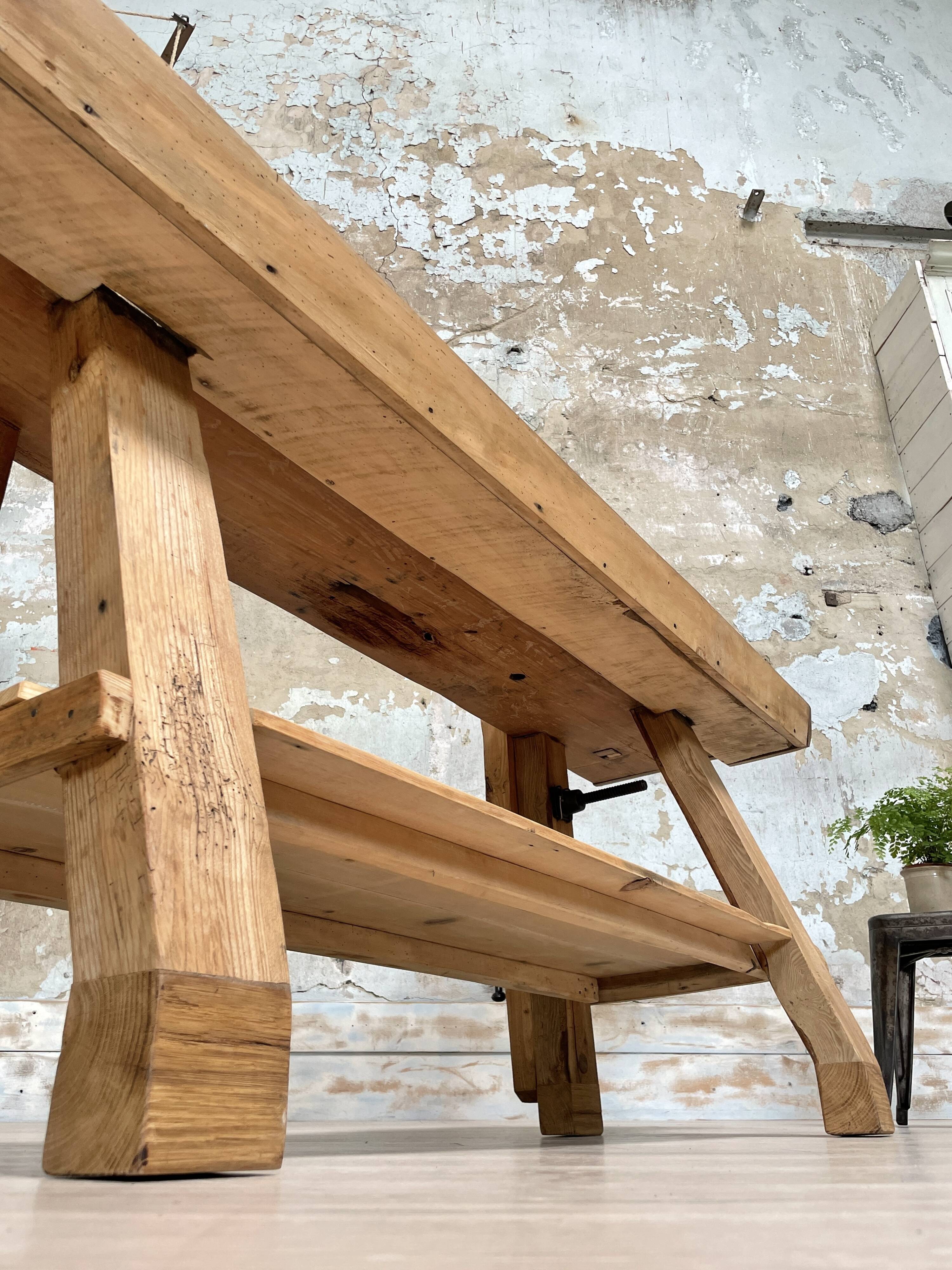 Solid wood workbench