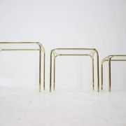 Set of three midcentury nesting tables / around 1980s