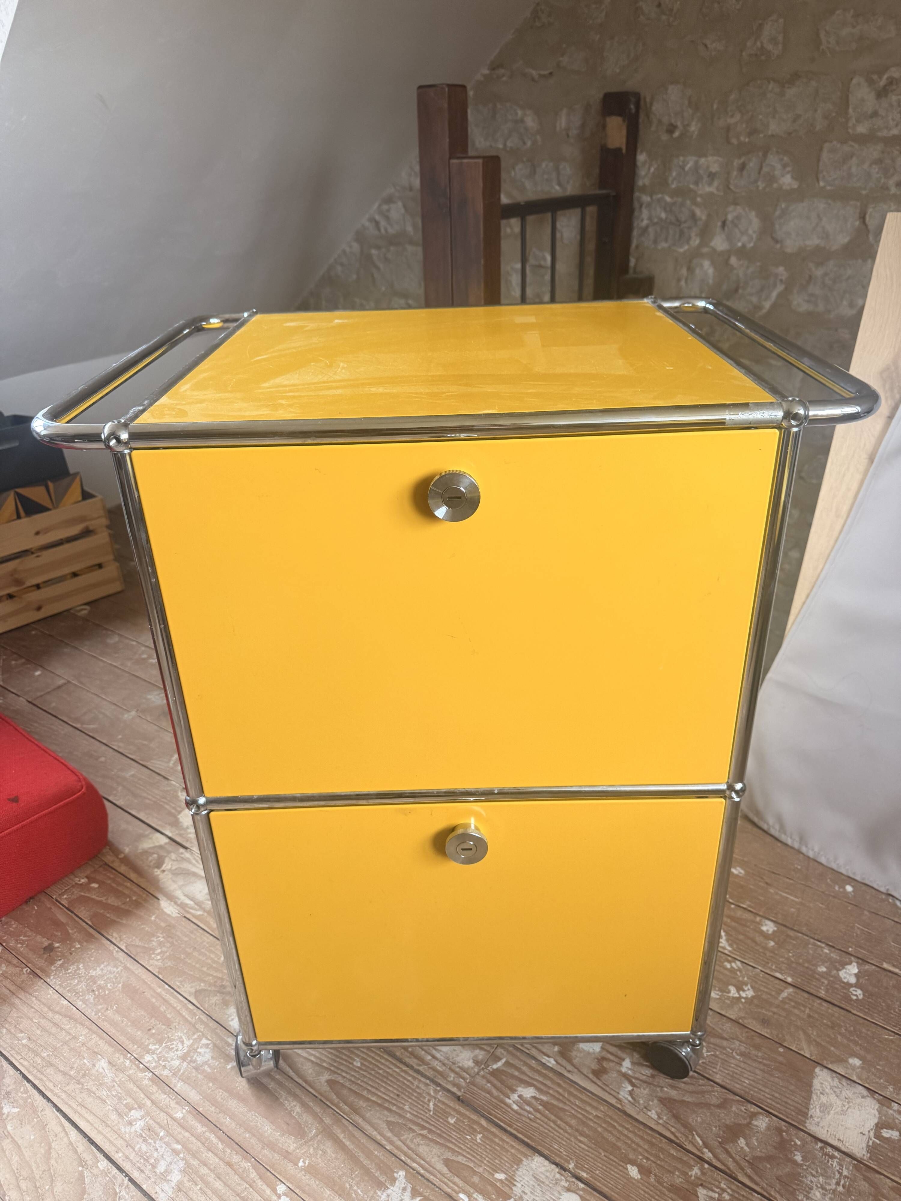 USM Haller Caisson mobile 2 tiroirs Jaune