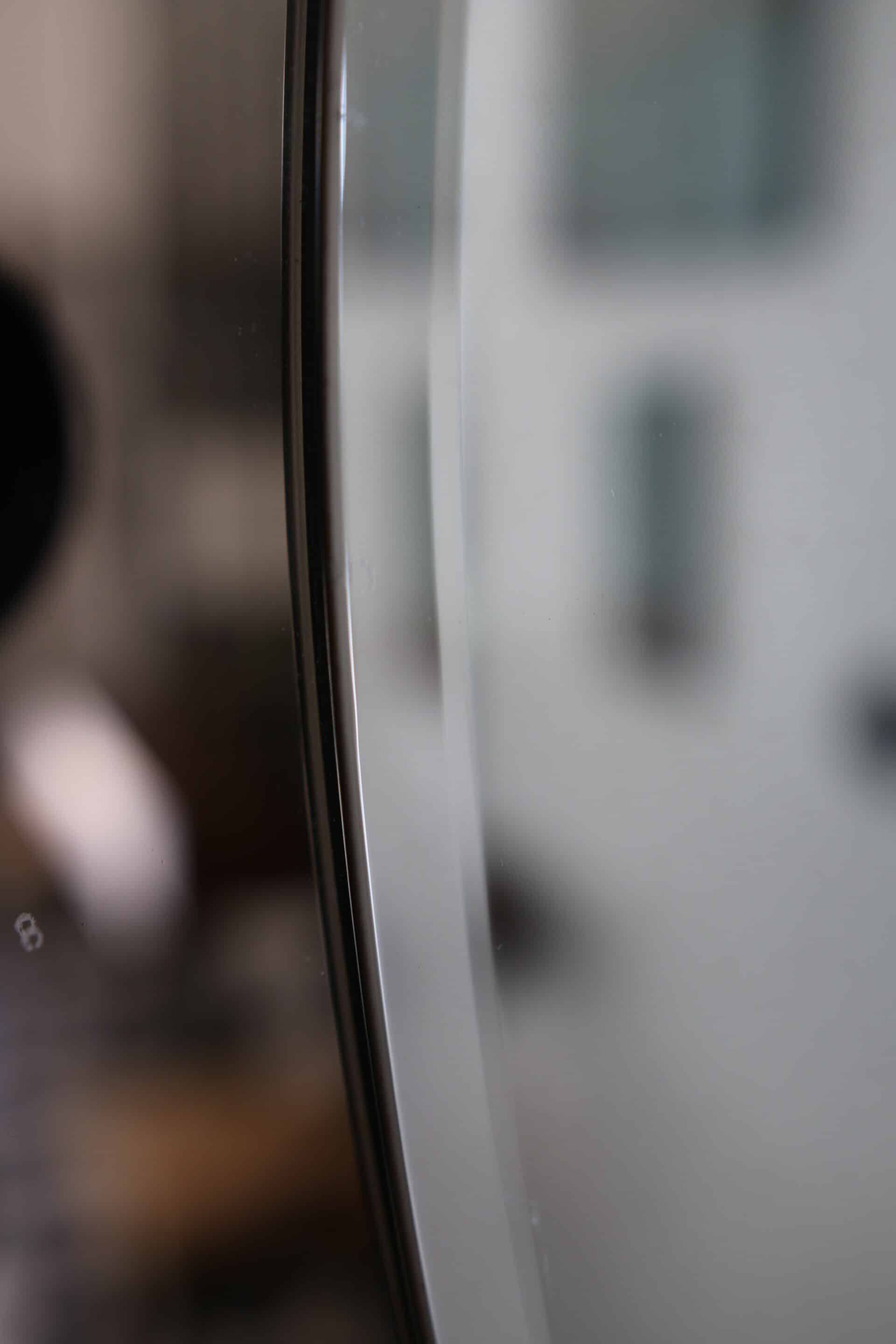 Vintage smoked bevelled mirror, in the style of Antonio Lupi, 70s.