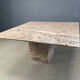 Table à manger en granit carré vintage, années 1970