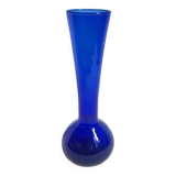 Vase soliflore en verre bleu