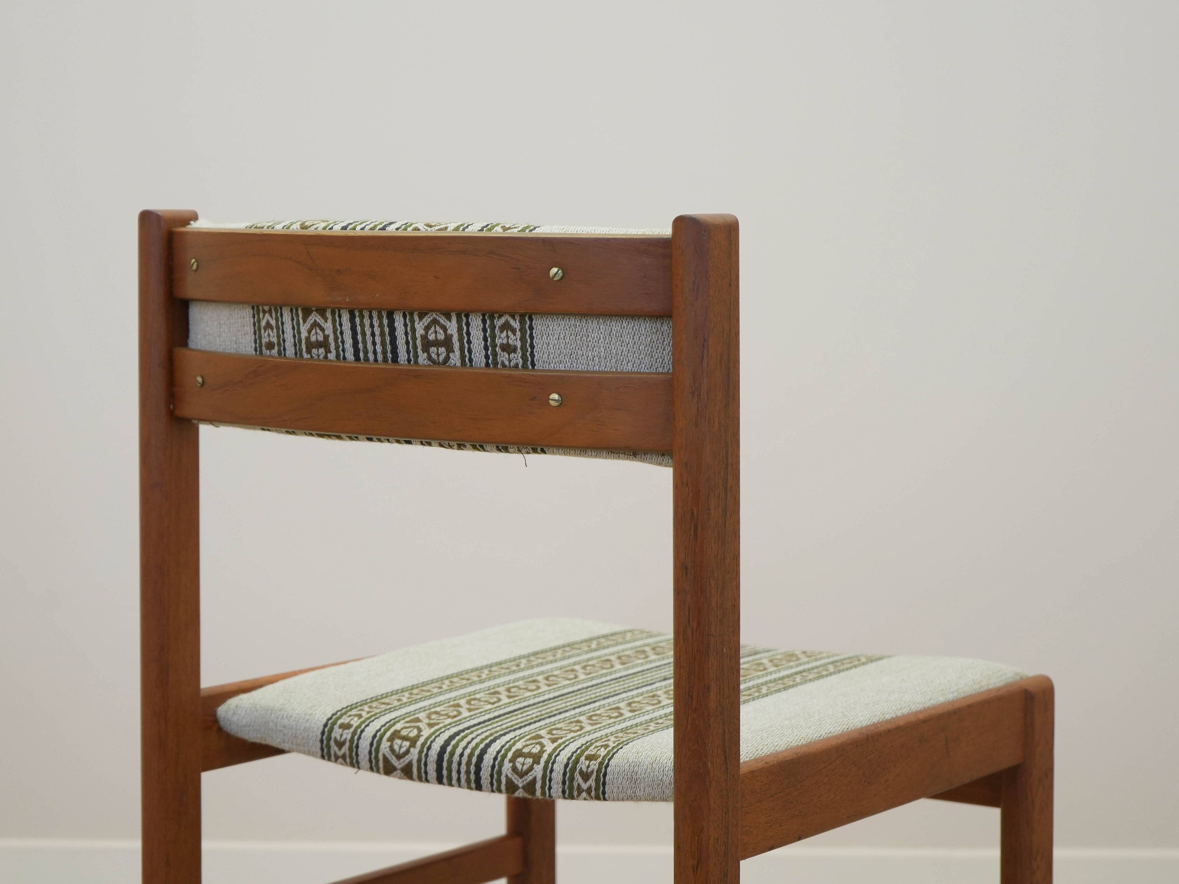 Set of two teak chairs, Danish design, 1970s, made in Denmark