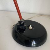 Lampe vintage 1960 bureau diabolo rouge cardinal - 45 cm