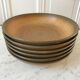 Set of 6 hollow plates in Longchamp sandstone hand painted 70s