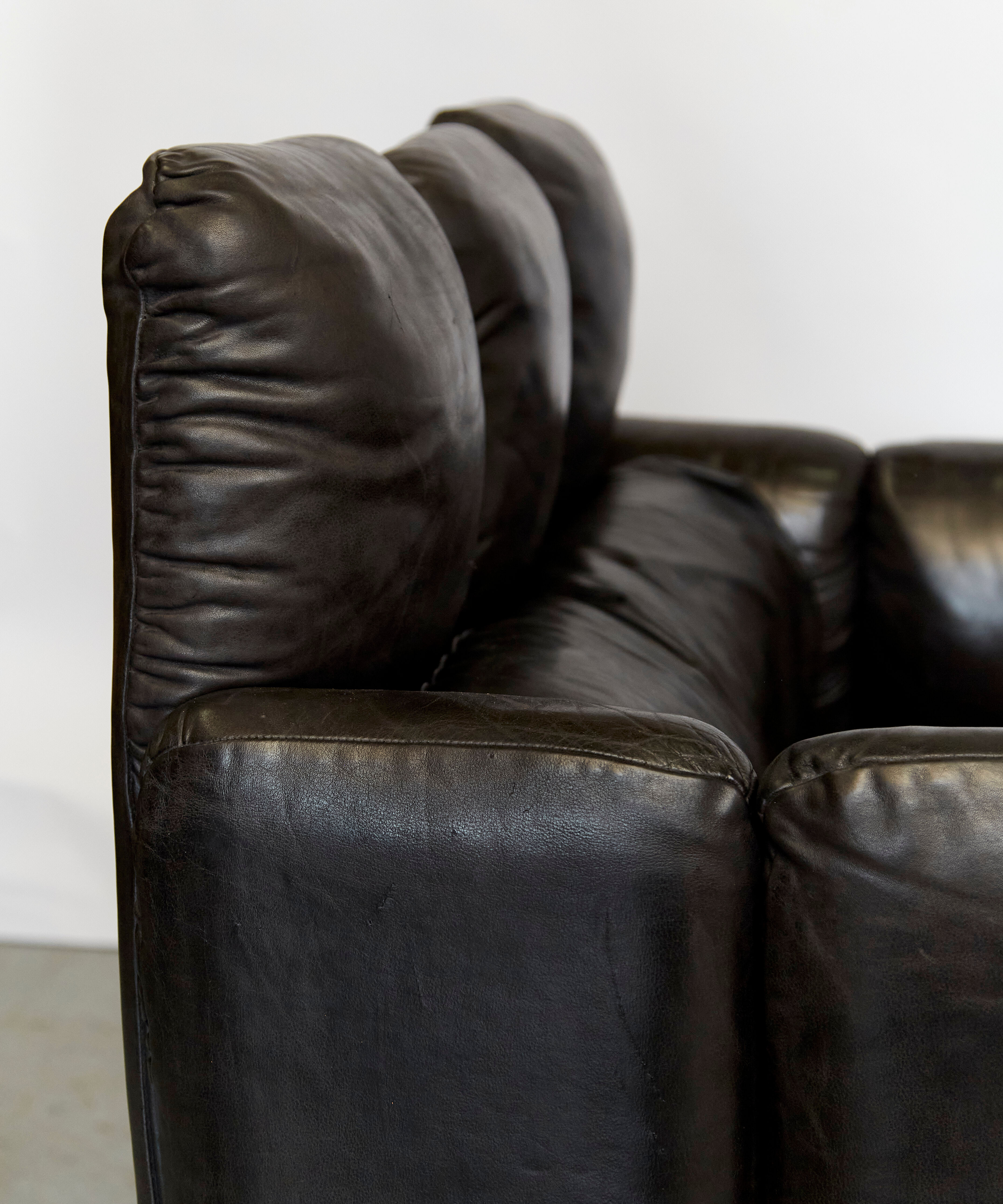 Vintage leather armchair custom-made Chancellor's Bungalow