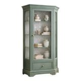 Bronze green display cabinet bookshelf
