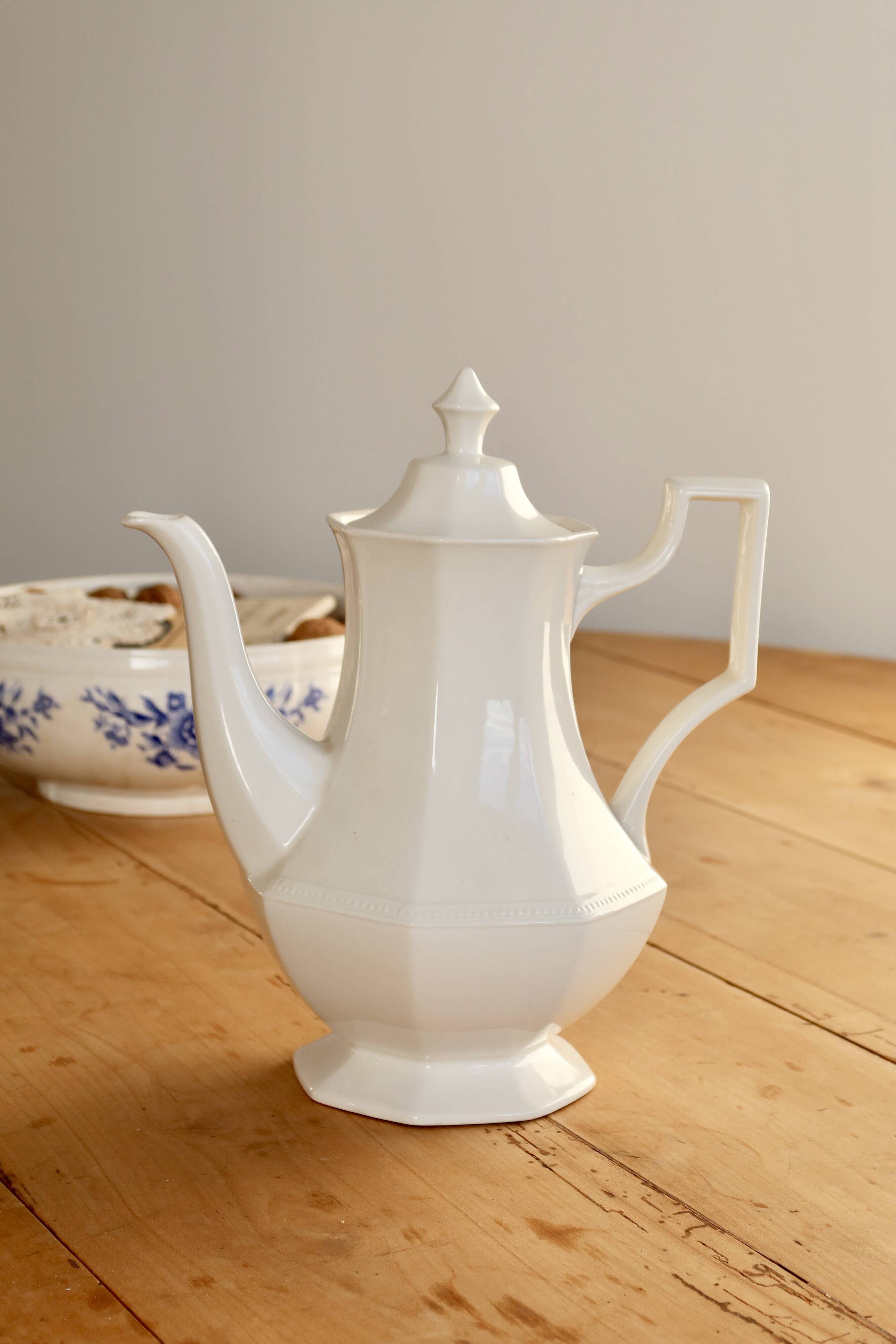 Large vintage jug Johnson Brothers Pearl pattern white porcelain