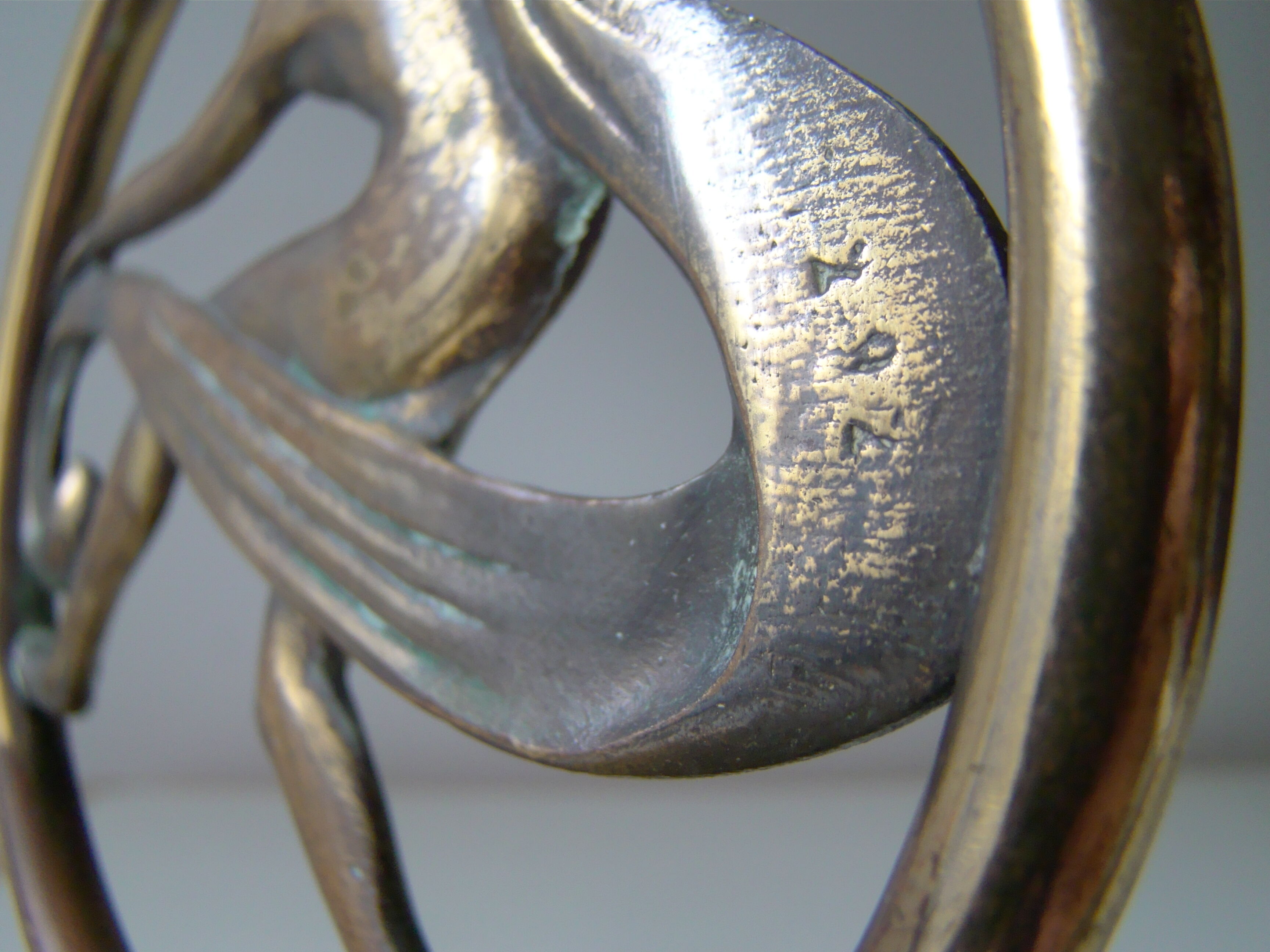 Art Deco golden brass lamp