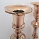 Pair of neo classic solid brass candle holders 60s