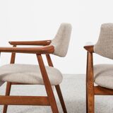 Midcentury Danish pair of chairs in teak by Erik Kirkegaard for Glostrup 1960s