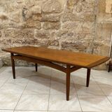 Large Scandinavian teak coffee table
