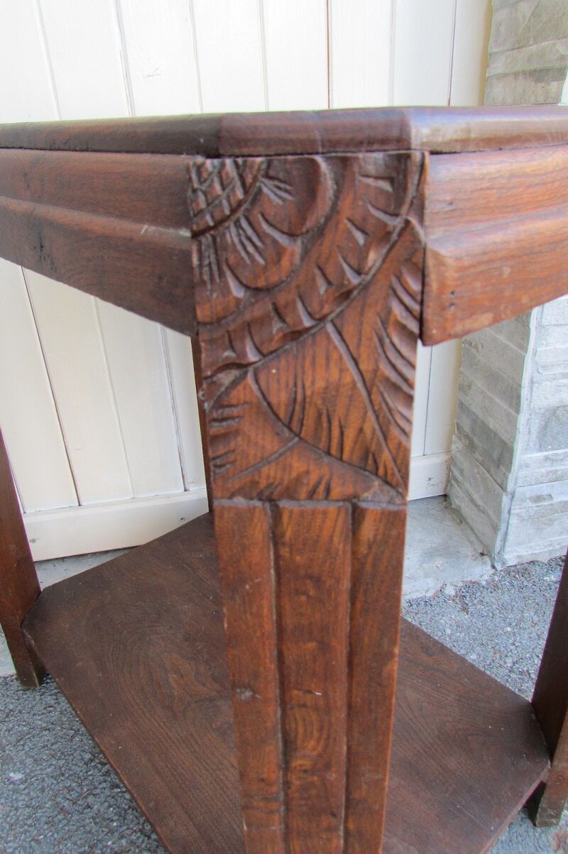 Coffee table, art deco service in solid wood