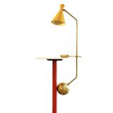 Grande lampe Italienne à contrepoids en laiton de design 50