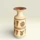 Vintage West Germany Vase in Brutalist and Folkloric Style