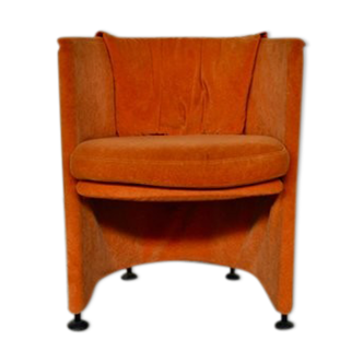 Vintage velvet armchair from Corinth, Italy, 70s