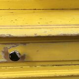 Yellow Parisian glass cabinet