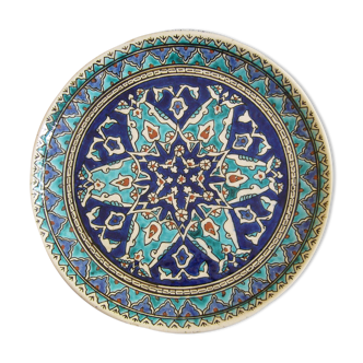 Oriental plate blue and turquoise tones