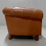 Canapé Chesterfield capitonné, en cuir – fin XIXe