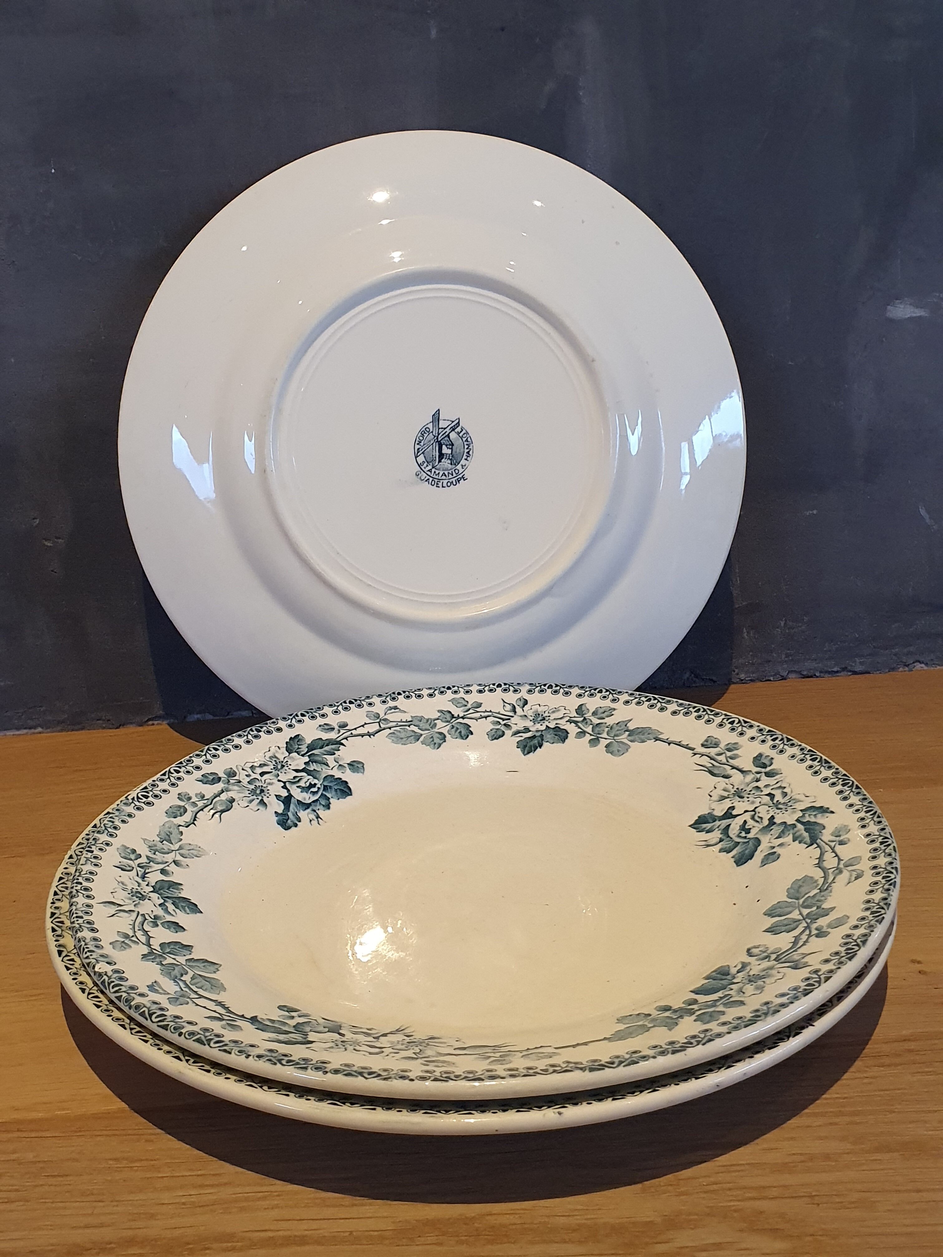 5 plates terre de fer, saint Amand & Hamage