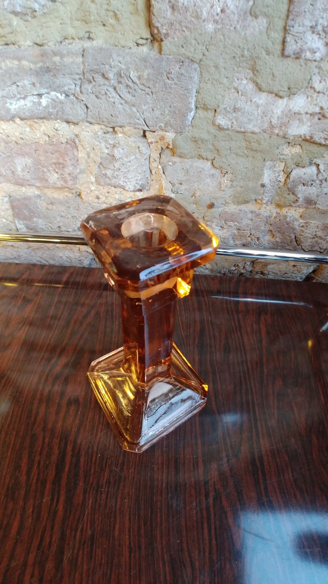 Glass candlestick