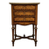 Commode travailleuse marquetée époque Napoléon III à abattant avec miroir