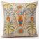 Silk Embroidered Palm Tree Pattern Cushion Cover. Ivory Throw Pillow Case. Traditional Folk Accent Pillow