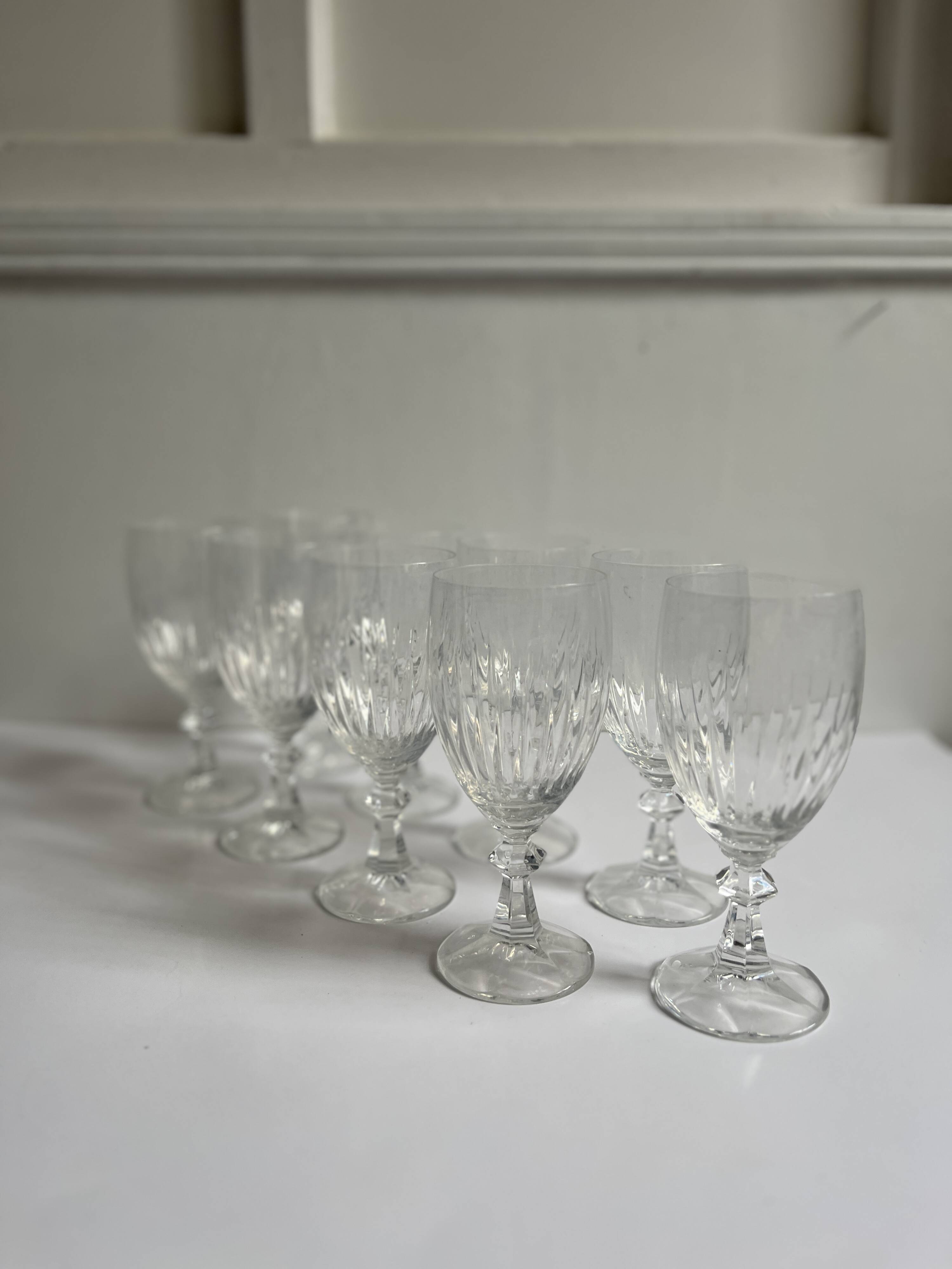 Crystal wine glasses