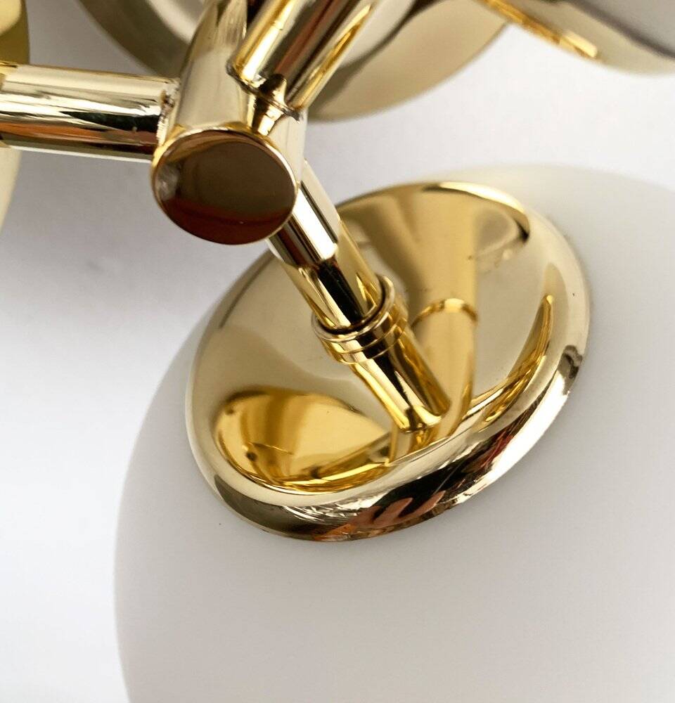 Brass suspension from the Swiss space age mid-century by E.R. Nele for Temde, 1960s.
