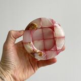 Ashtray in natural pink alabaster