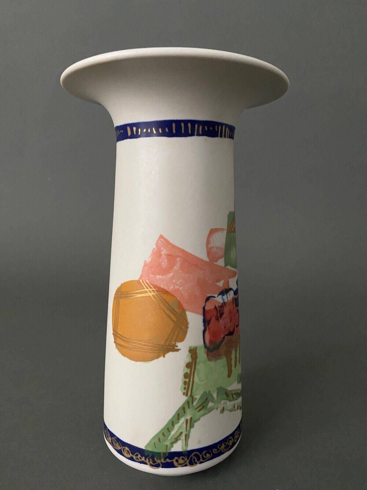Gilbert Portanier Rosenthal Alta Mira vase abstract decor ceramic 20th century