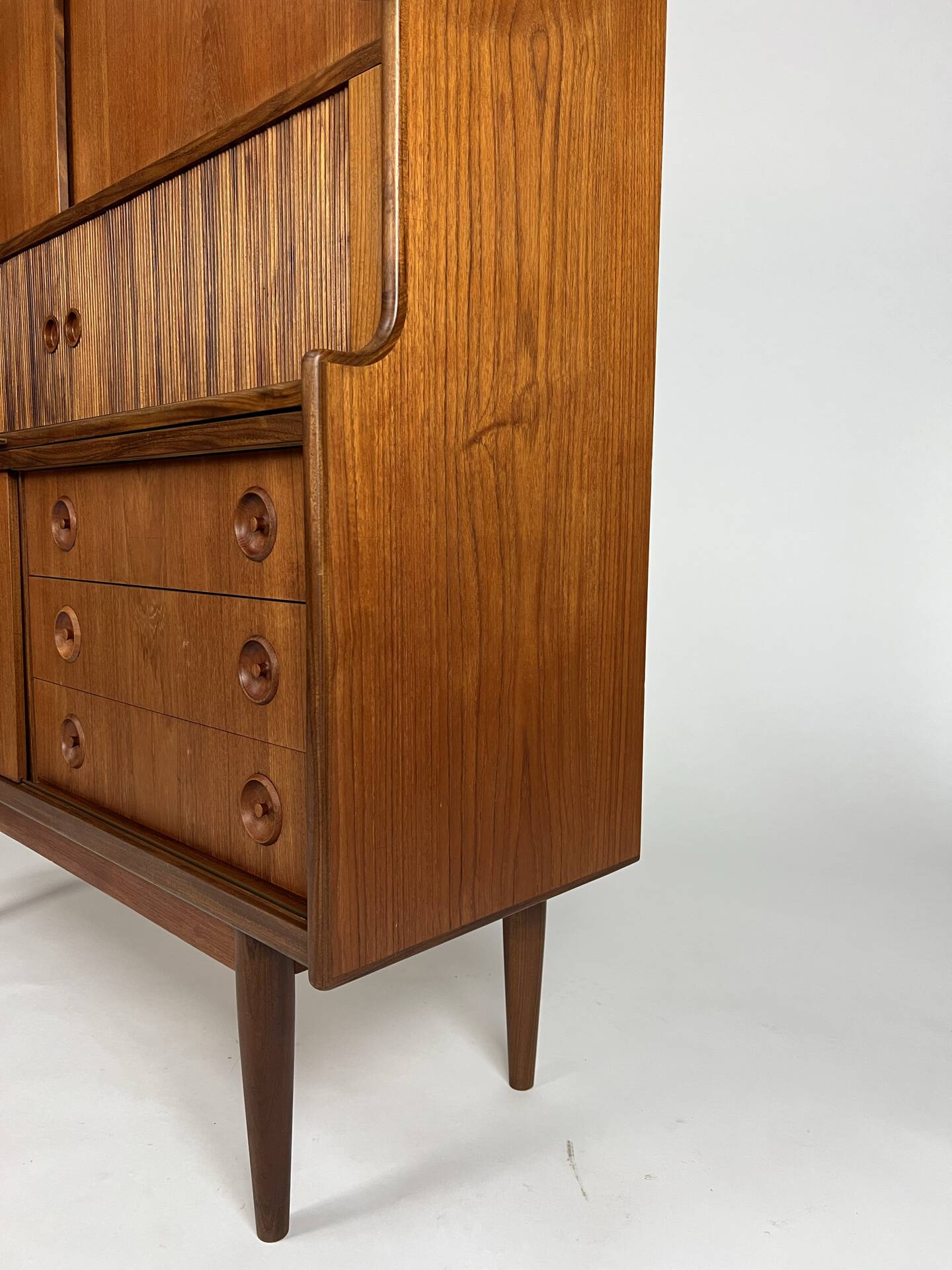 Danish teak highboard cabinet by Johannes Andersen 1960s