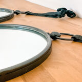 Pair of round mirrors 30cm
