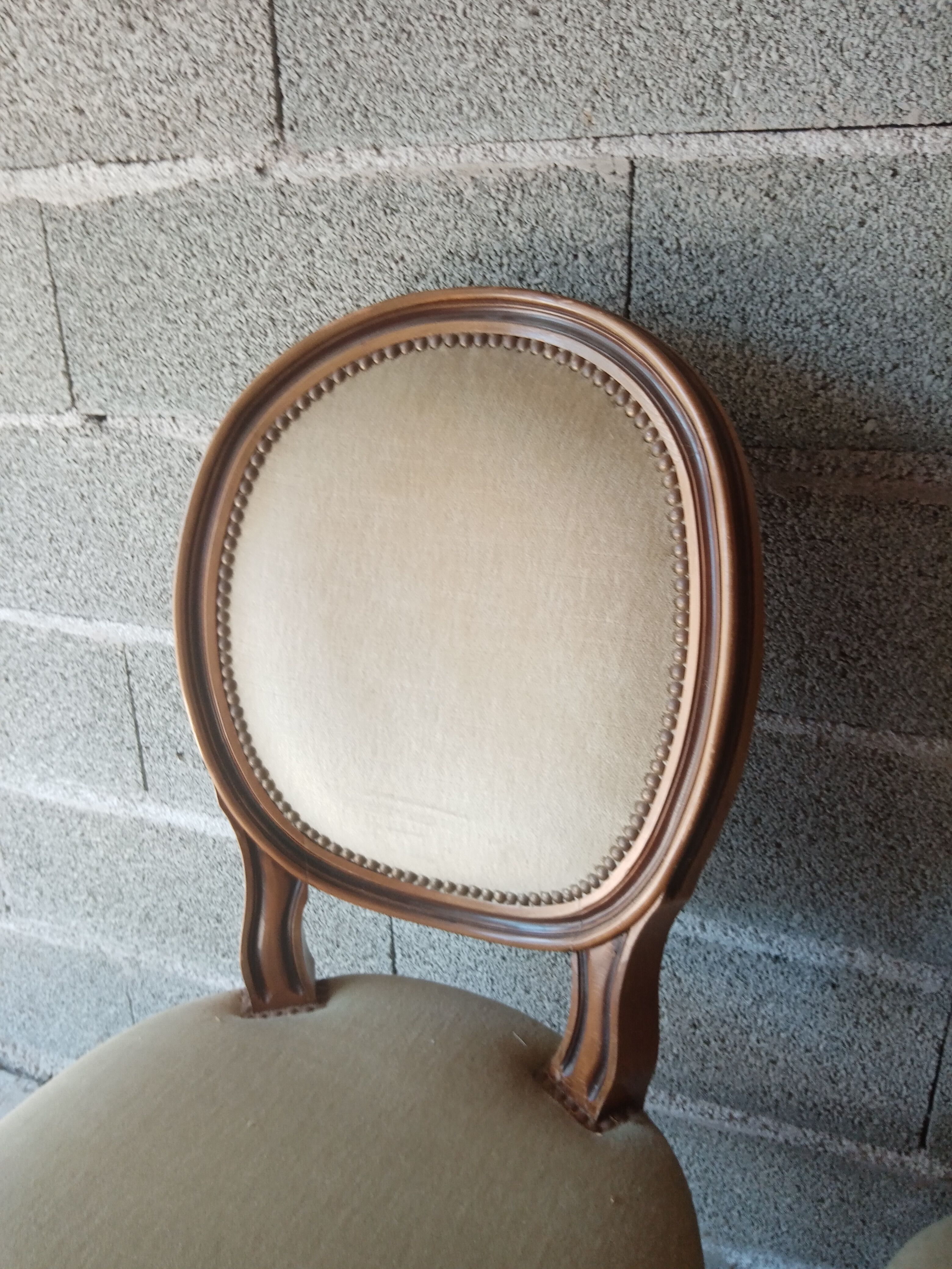 Suite 4 chairs medallion wood and fabric