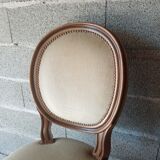 Suite 4 chairs medallion wood and fabric