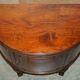 Antique Half-Moon Buffet in Flamed Hardwood, Cluster and Ball Legs, Restored