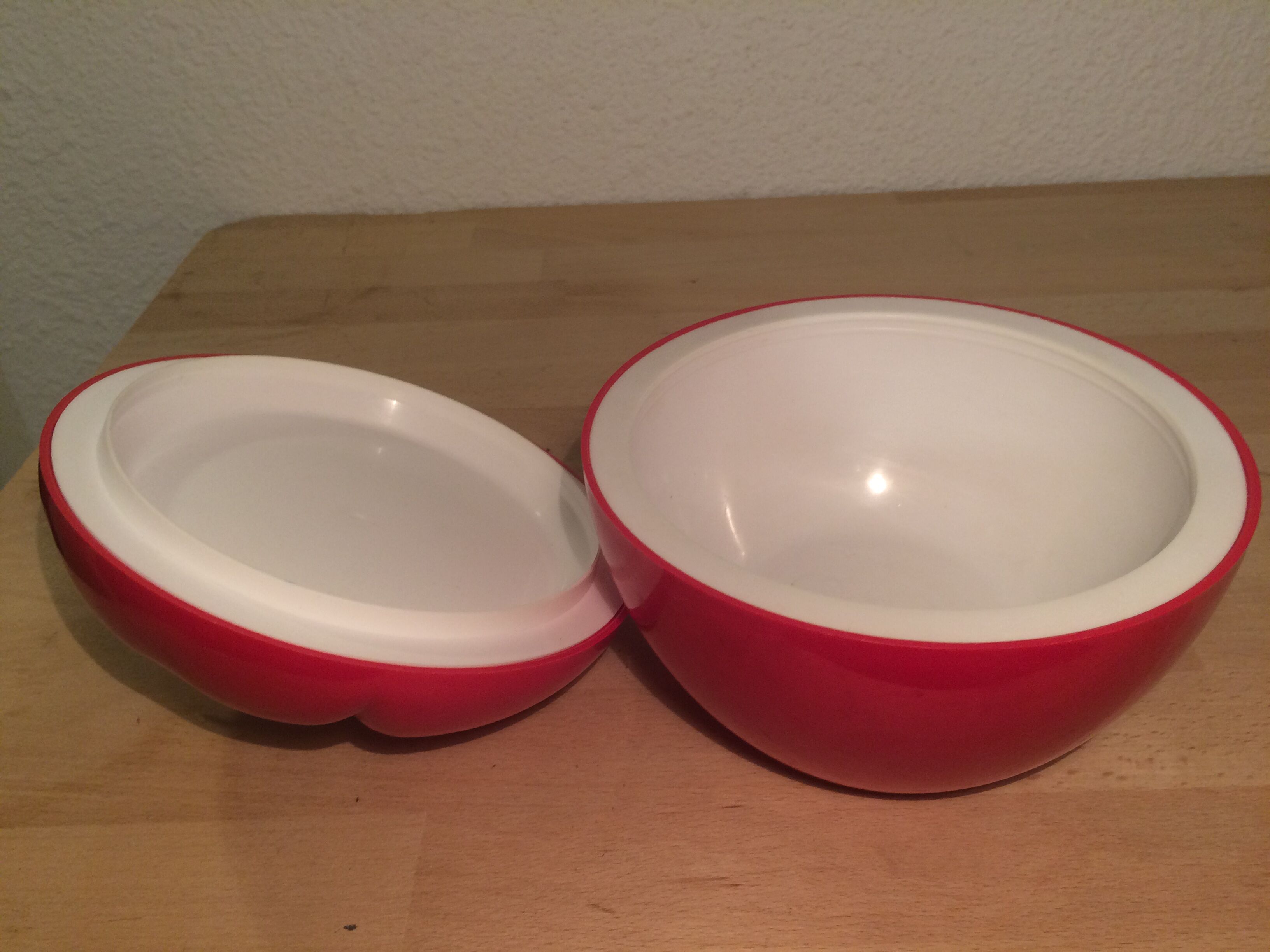 Vintage red tomato ice bucket